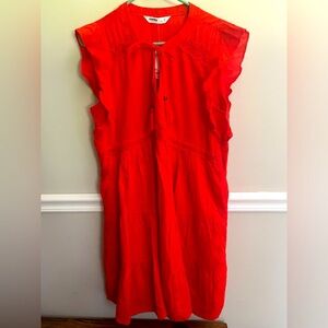 Summer Dress- beautiful and bright reddish-orange color.
